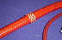 4ft Whiskey Red 16 plait Custom Classic American Bullwhip with 2tone Box Pattern Knot E